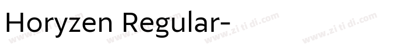 Horyzen Regular字体转换